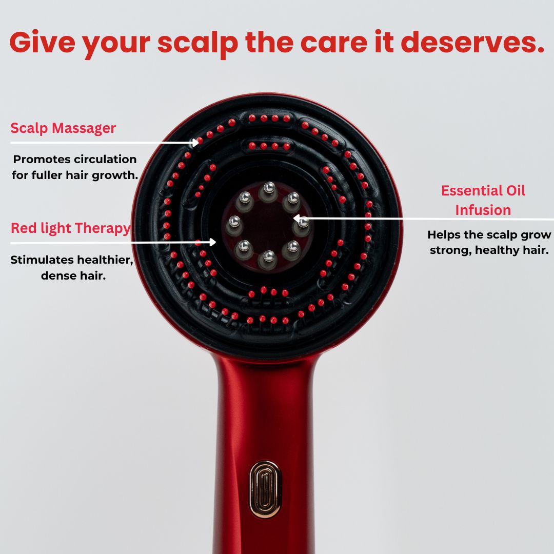 Relaxing Scalp Massager & Red Light Therapy Comb